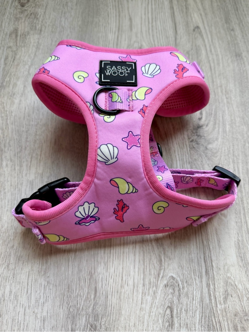 Sassy Woof - Pink Seashell print - Pet / Dog Harness - size Small